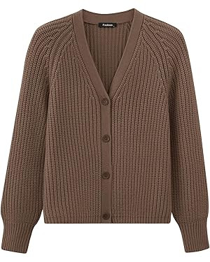 PRETTYGARDEN Womens Sweaters 2025 Long Sleeve Open Front Chunky Cardigan Sweaters for Women Dress... | Amazon (US)