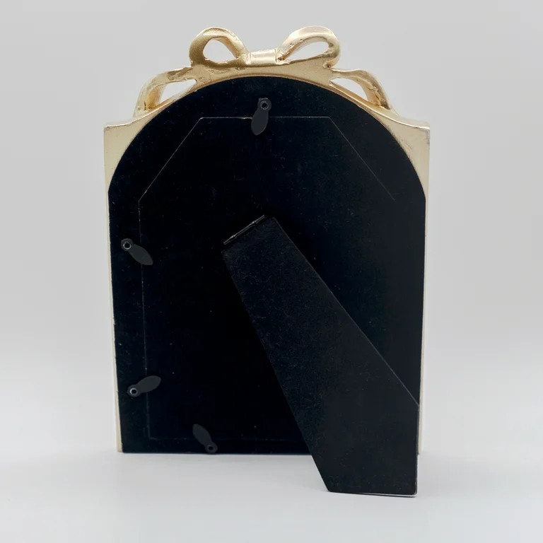 OneDesign Home 5X7 Gold Bow Detail Resin Tabletop Picture Frame | Walmart (US)