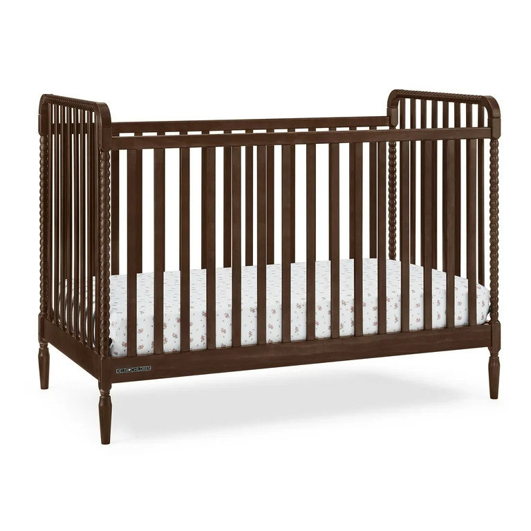 Delta Children Lily 4-in-1 Convertible Crib - Greenguard Gold Certified, Walnut Espresso | Walmart (US)