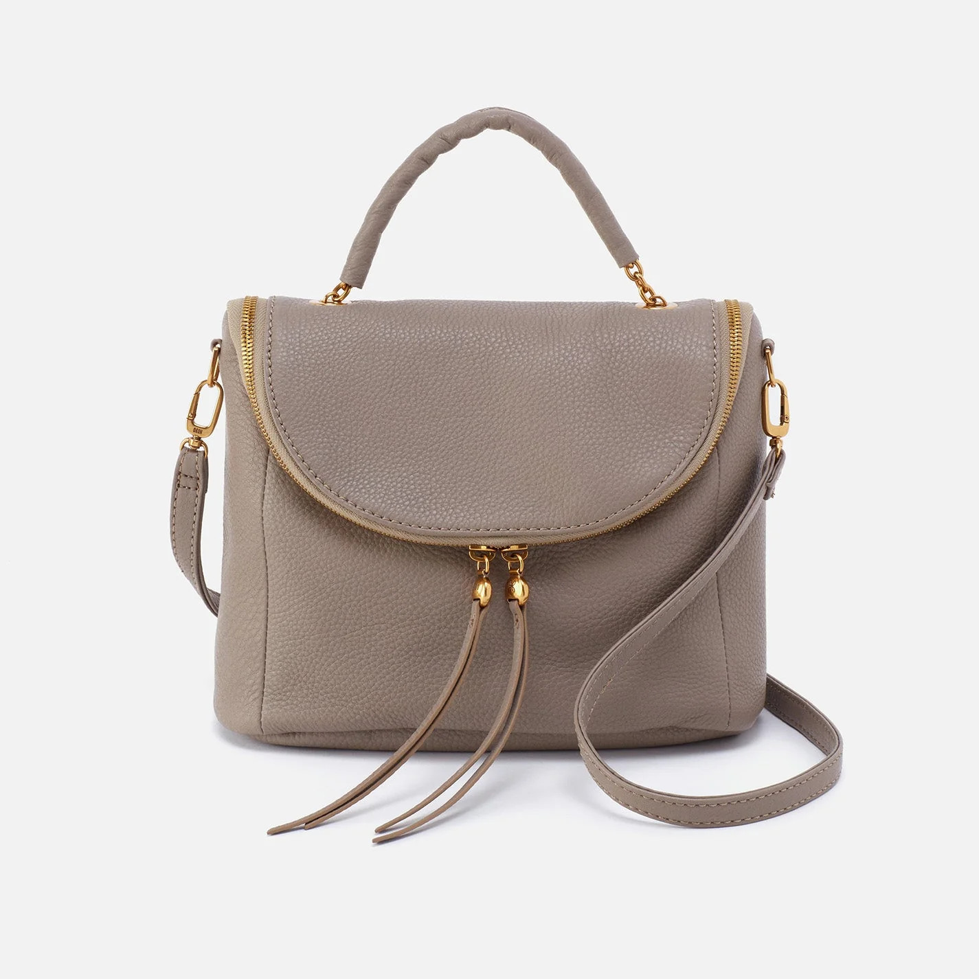 Fern Satchel in Pebbled Leather - Graphite | HOBO Bags