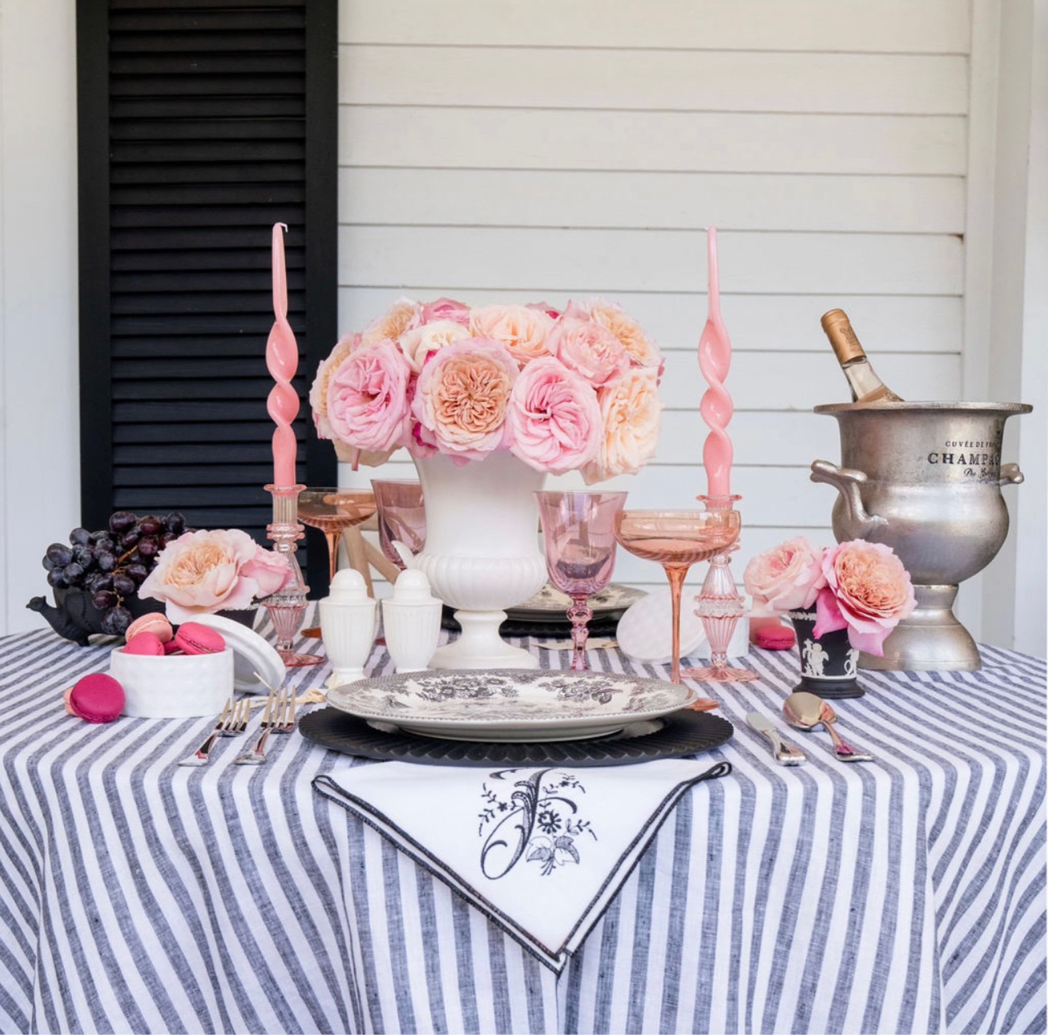 Check out this beautiful black and white garden party Tablescape filled in with pink details. This beautiful garden party Tablescape is filled with lovely summer table setting table decor pieces in white black and pink. Shop the pink black and white table decor below! #tabledecor #pinktabledecor #blackandwhitetabledecor #blackandwhiteplates #pinktablesetting #pinkcandles #blackandwhitedinnerware

#LTKhome #LTKFind #LTKSeasonal