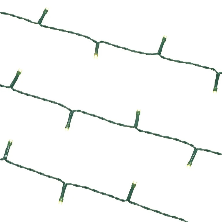 Indoor/Outdoor 50-Count Battery-Operated LED 8-Function Micro Christmas String Lights, Warm White... | Walmart (US)