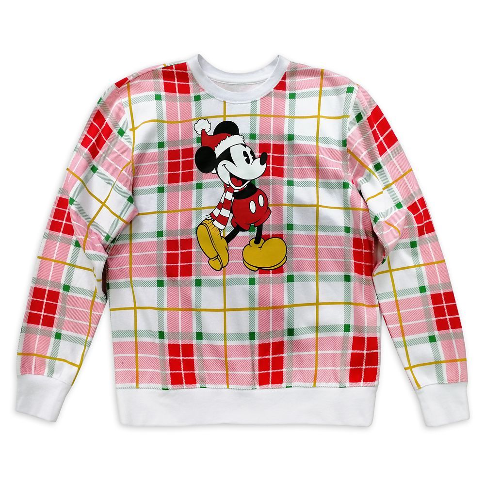Mickey Mouse Holiday Plaid Pullover for Adults | Disney Store