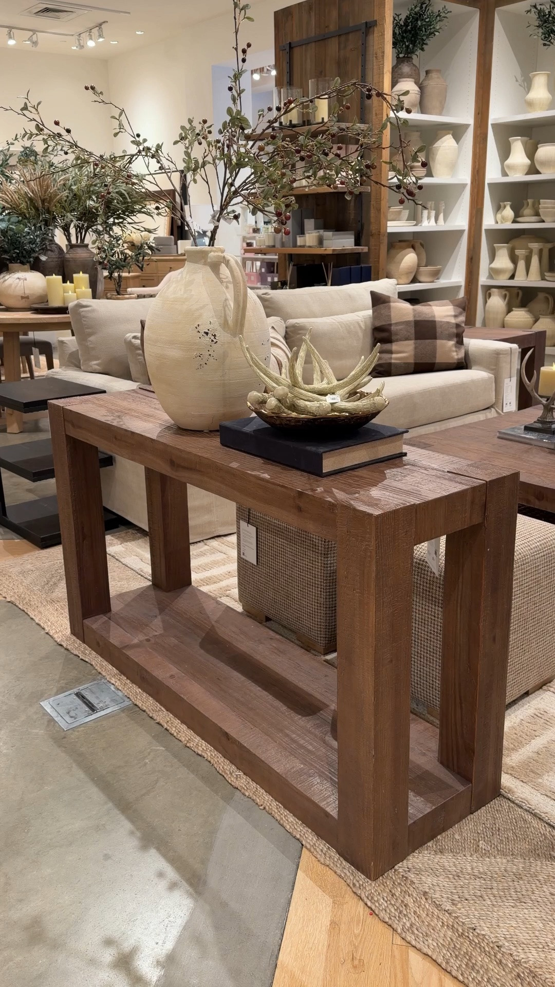 A beautiful way to bring rustic character into a room. 🤎 The Rockport Reclaimed Wood Console Table from Pottery Barn in Cocoa Brown has a rich, warm finish and beautiful natural texture that adds so much depth to the space. 🪵 I love how the relaxed, rustic feel still looks polished and thoughtfully styled. I’ve linked it along with similar styles in my LTK! ✨ @Pottery Barn #consoletable #rusticdecor #livingroominspo

#LTKHome #LTKSaleAlert