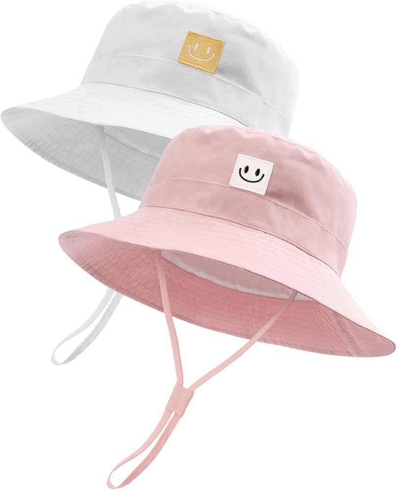 FURTALK Baby Sun Hat Smile Face Toddler Boys Girls Bucket Hat 0-5 Years Kids UPF 50+ Sun Protecti... | Amazon (US)