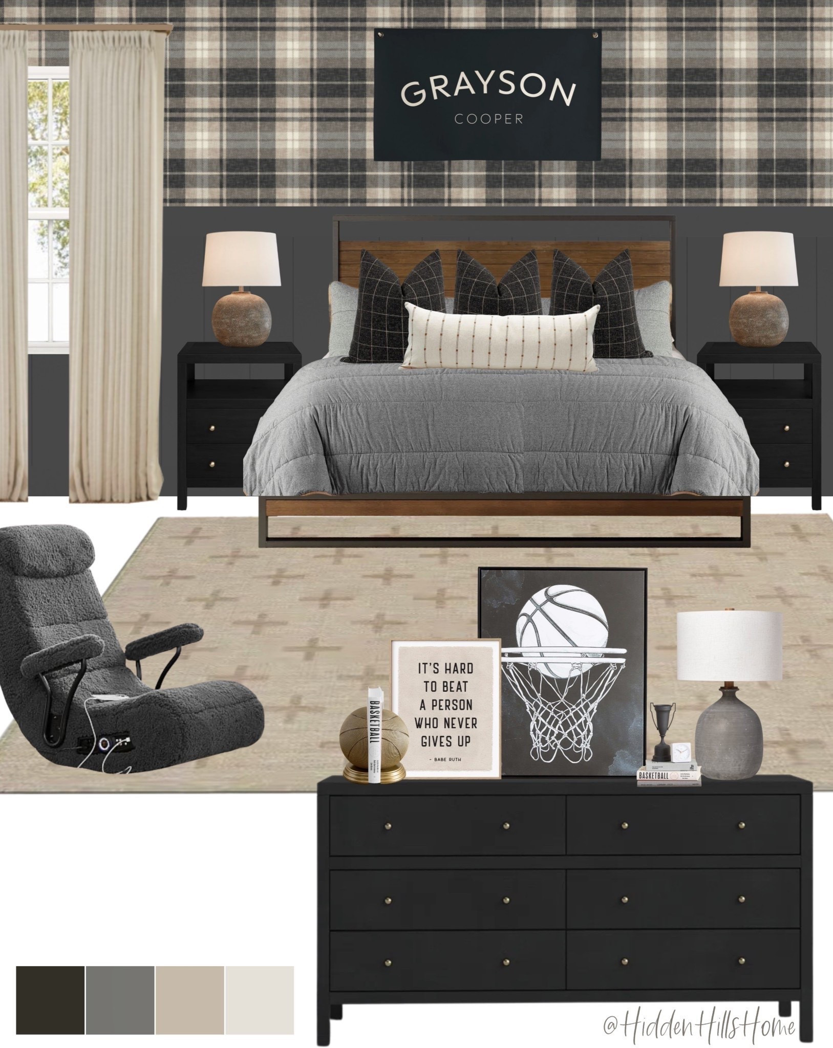 Teen boys room decor, boys bedroom design, masculine room decor mood board, home decor ideas, kids bedroom inspiration #boysroom

#LTKHome #LTKSaleAlert #LTKKids