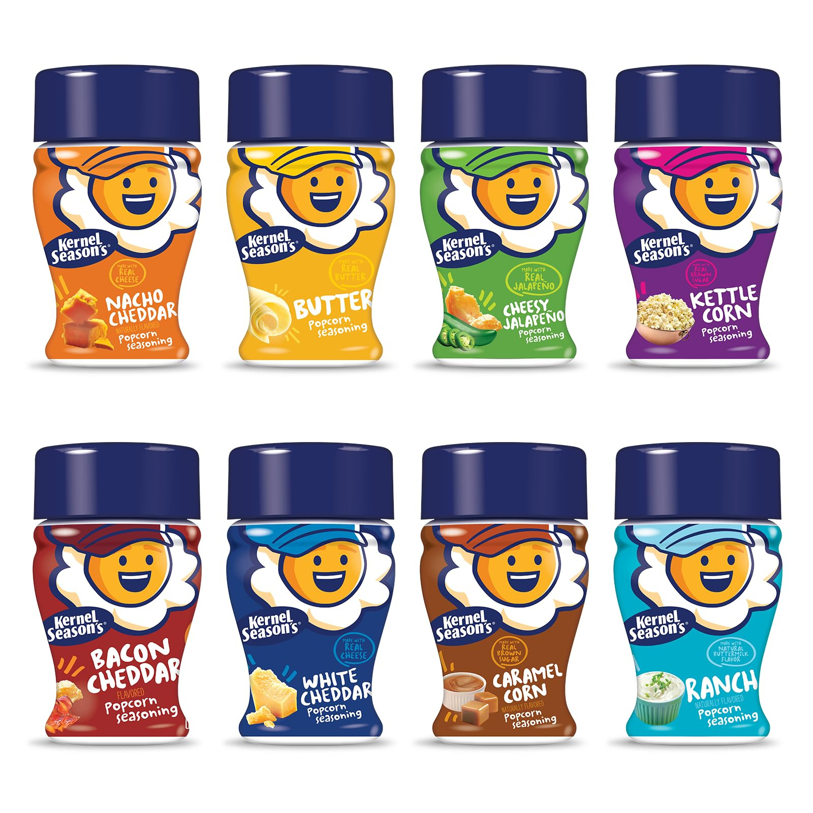 Kernel Season's Popcorn Seasoning Mini Jars Variety Pack, 0.9 Ounce (Pack of 8) | Amazon (US)