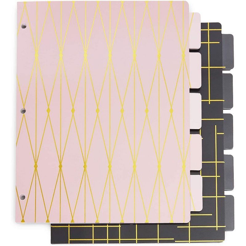 Paper Junkie 6 Pack Page Dividers for 3 Ring Binder with Tabs, 5-Tab Divider Pages, 8.5 x 11 In | Target