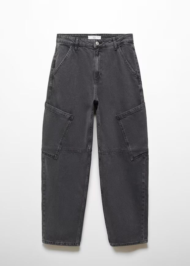 Mid-rise slouchy cargo jeans | MANGO (US)