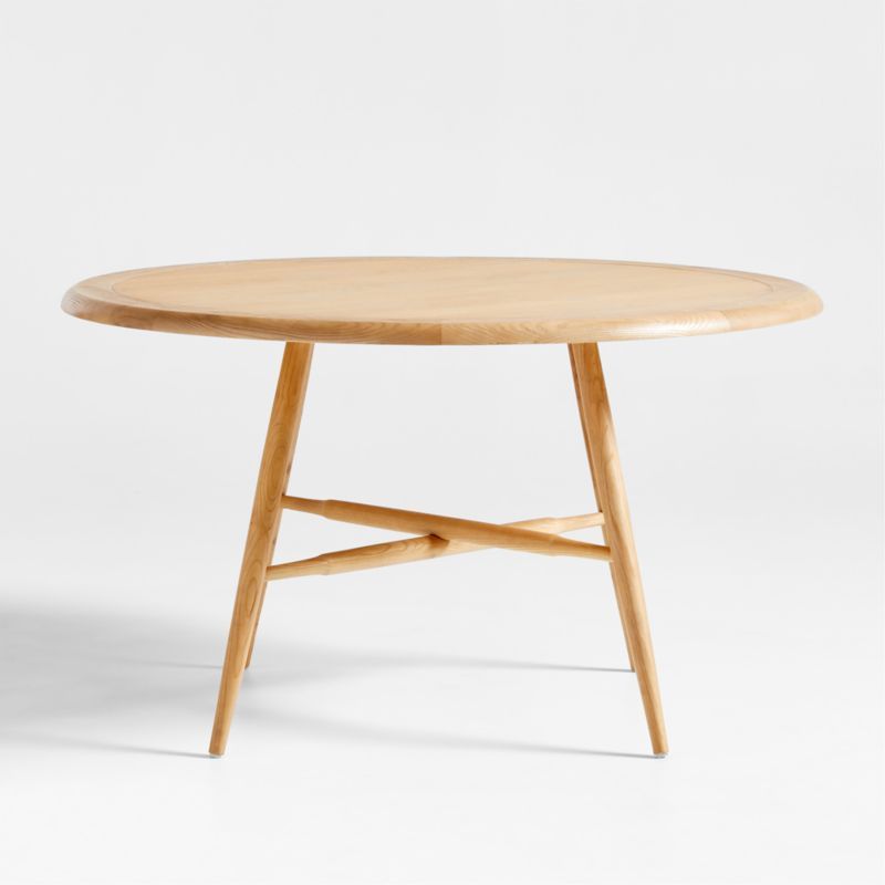 Malin 54" Ash Wood Round Dining Table + Reviews | Crate & Barrel | Crate & Barrel
