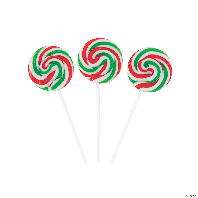 Holiday Swirl Lollipops - 12 Pc. | Oriental Trading Company