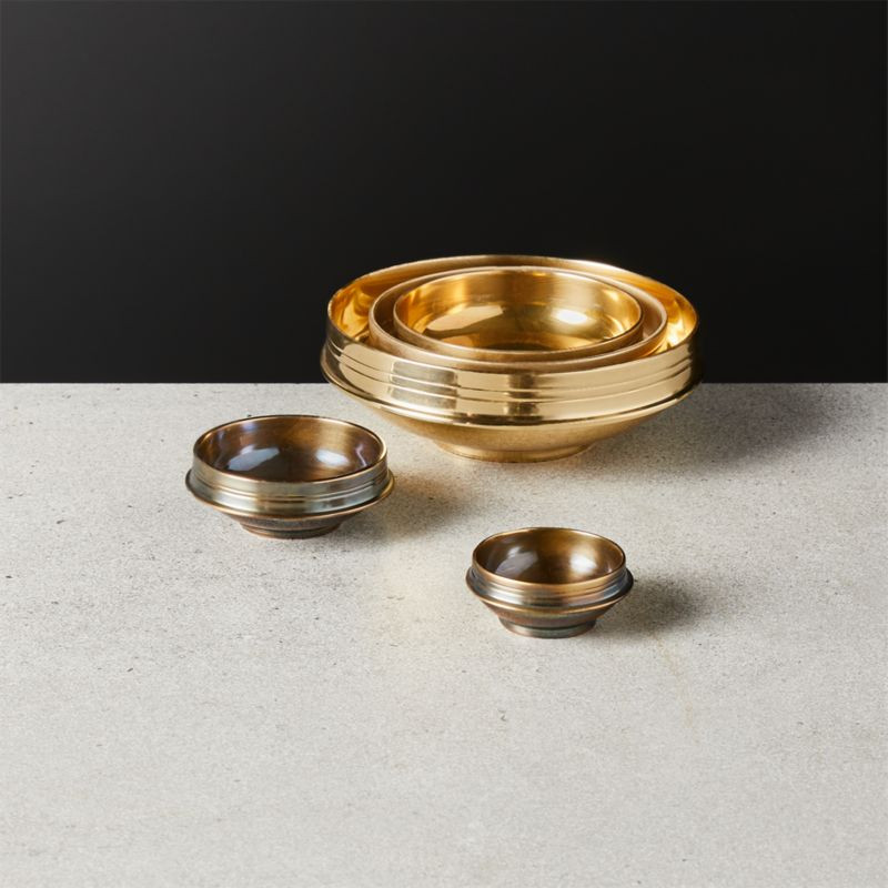 Nested Brass Bowl Set | CB2 | CB2