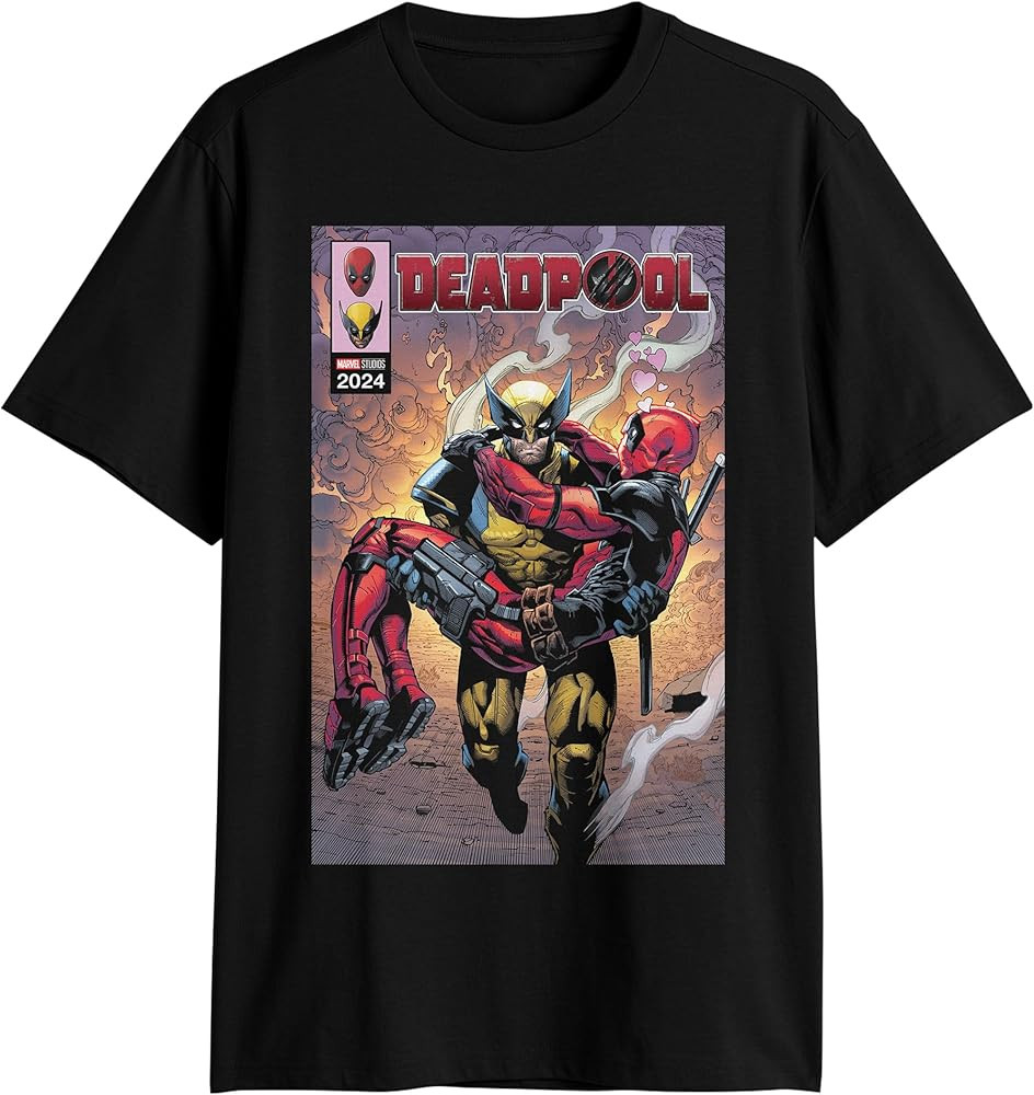 Marvel Deadpool 3 Wolverine Carrying Onesided Cover T-Shirt | Amazon (US)