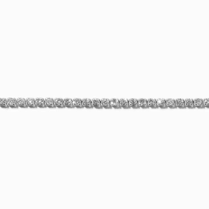 Silver-tone Cubic Zirconia Tennis Choker Necklace | Claire's (UK)