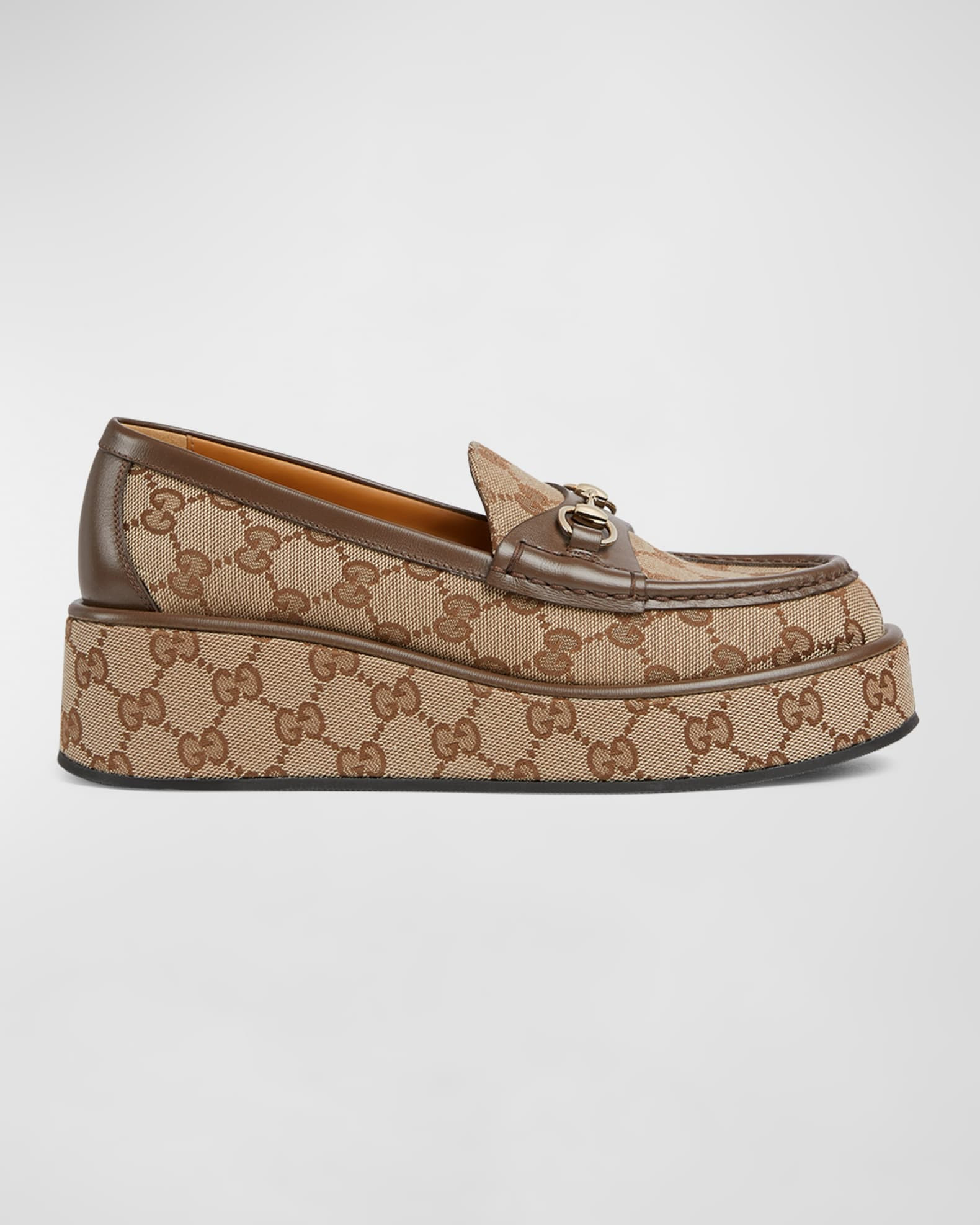 Gucci Idle Monogram Bit Platform Loafers | Neiman Marcus
