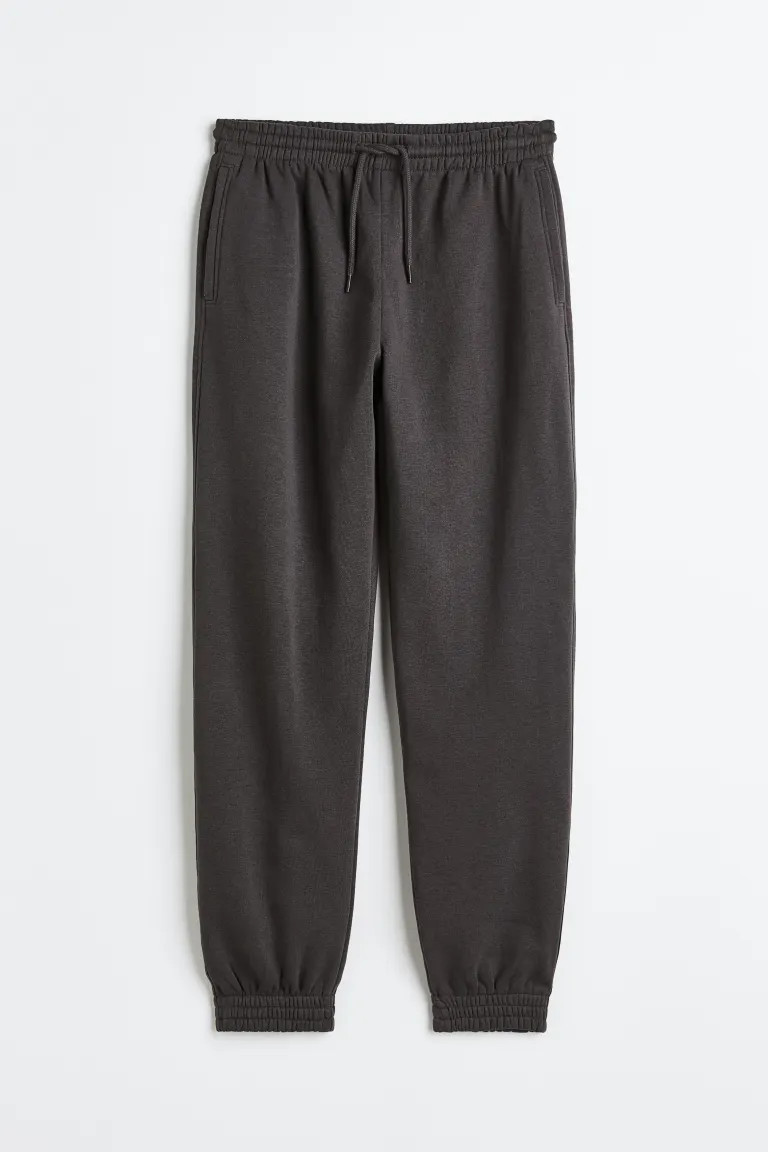 Pantalon jogger taille haute - Gris foncé - FEMME | H&M FR | H&M (FR, IT, ES, PT, BE)