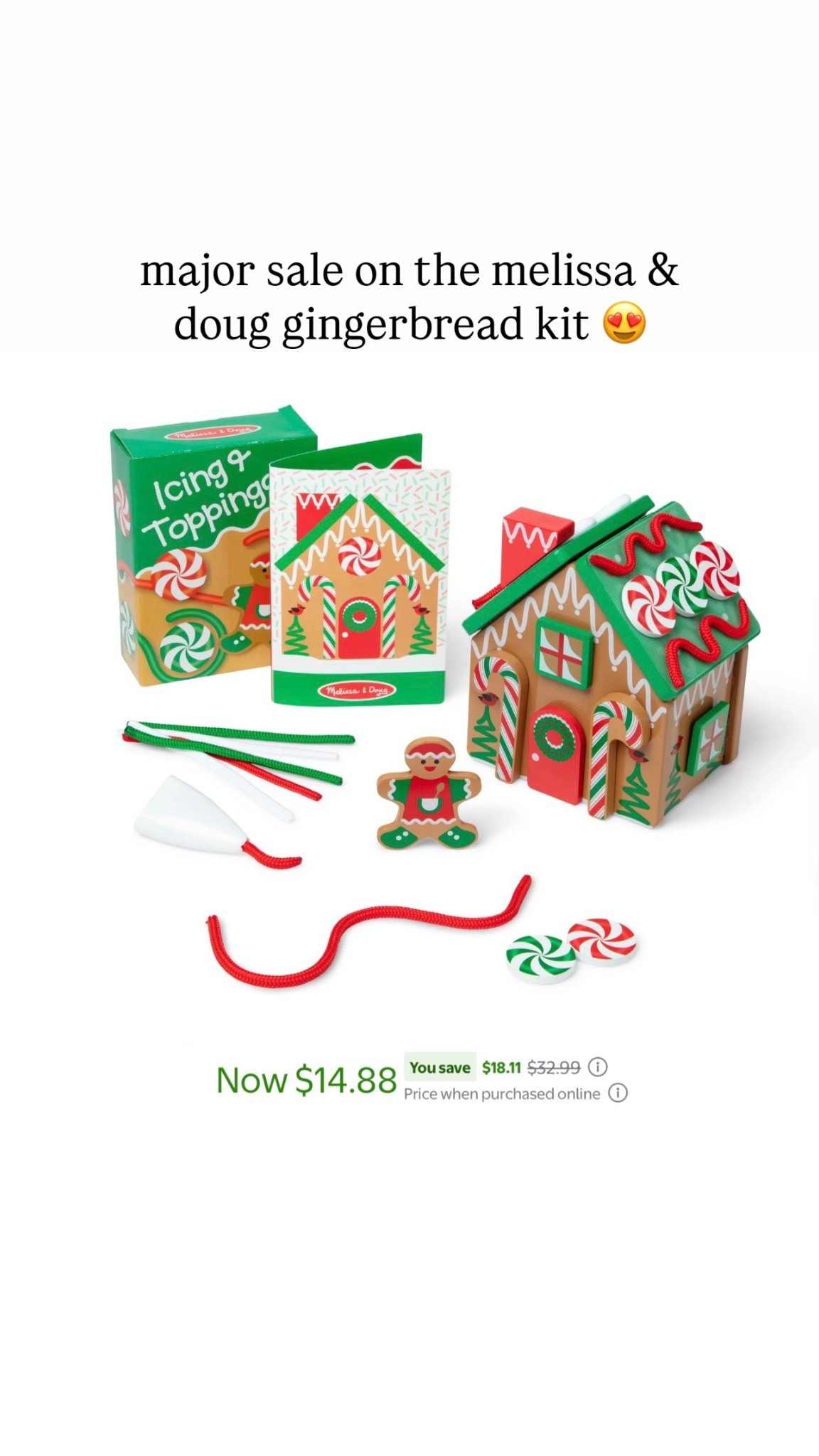 The cutest Melissa & doug gingerbread kit & on major sale right now! 

#melissaanddoug #gingerbreadtoy

#LTKKids #LTKGiftGuide #LTKHoliday