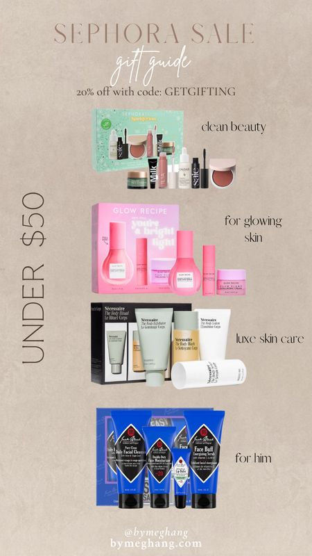 Gift guide under $50 for your beauty loving friends or family member! I love the gift set for him - perfect for husbands and boyfriends as stocking stuffers! Gifts for her, gift exchange, stocking stuffers 

#LTKbeauty #LTKGiftGuide #LTKsalealert