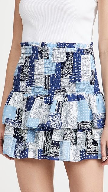 Paisley Smocked Mini Skirt | Shopbop