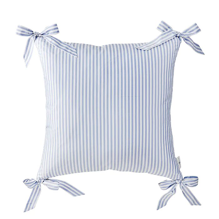 Noelle Bow Pillow in French Blue | Caitlin Wilson Design