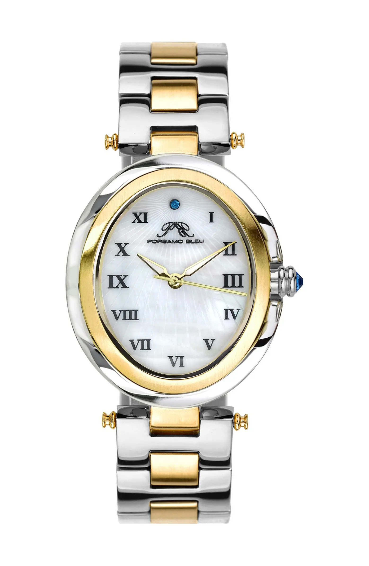 PORSAMO BLEU Women's South Sea Swarovski Crystal Two-Tone Bracelet Watch, 30.75mm | Nordstromrack | Nordstrom Rack