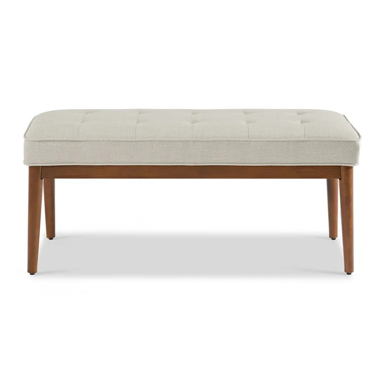 Better Homes & Gardens Colton Upholstered Accent Bench, Cream | Walmart (US)