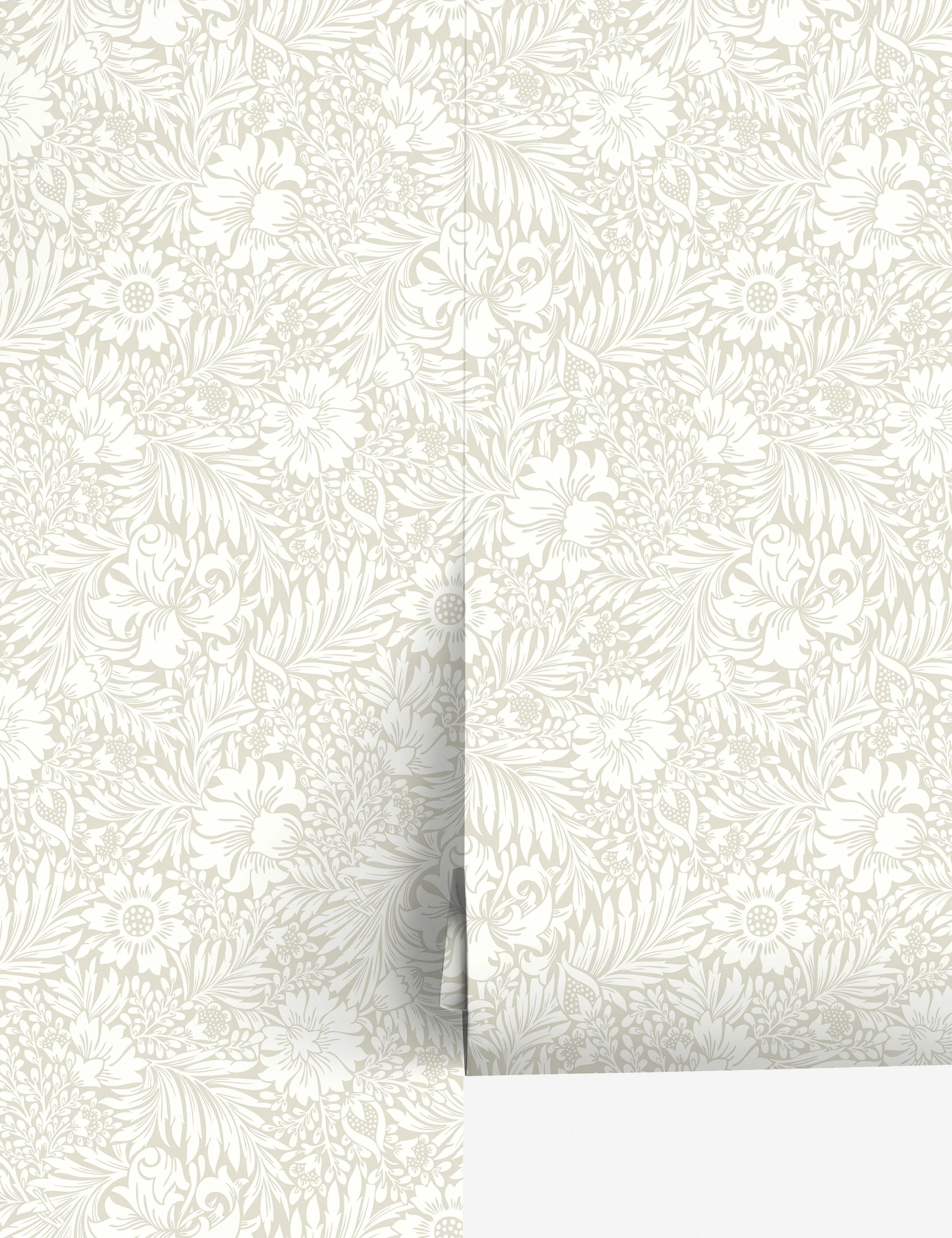 Modern Acanthus Peel + Stick Wallpaper | Lulu and Georgia 