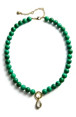 BaubleBar Janette Beaded Pendant Necklace in Red at Nordstrom | Nordstrom