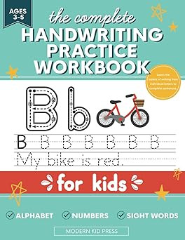 The Complete Handwriting Practice Workbook for Kids: Tracing Letters of the Alphabet (ABC's), Num... | Amazon (US)