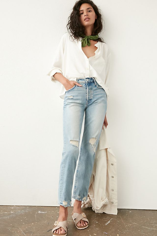 MOTHER The Tomcat Ultra High-Rise Straight Jeans | Anthropologie (US)