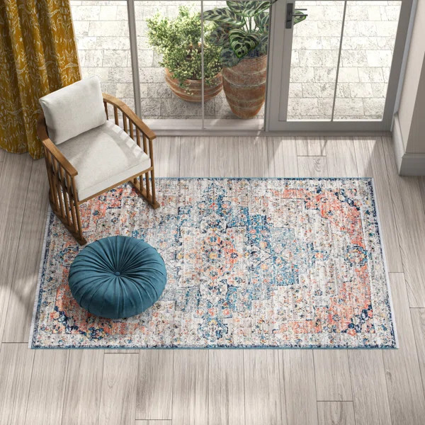 Deja Oriental Orange/Red/Rust Area Rug | Wayfair North America