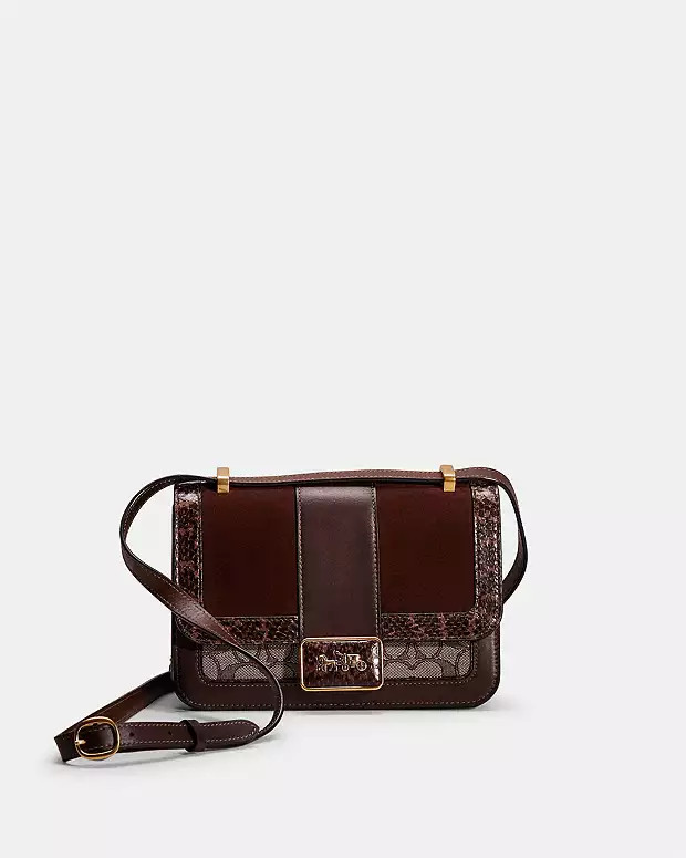 Restored Alie Shoulder Bag In Signature Jacquard With Snakeskin Detail | Coach (US)