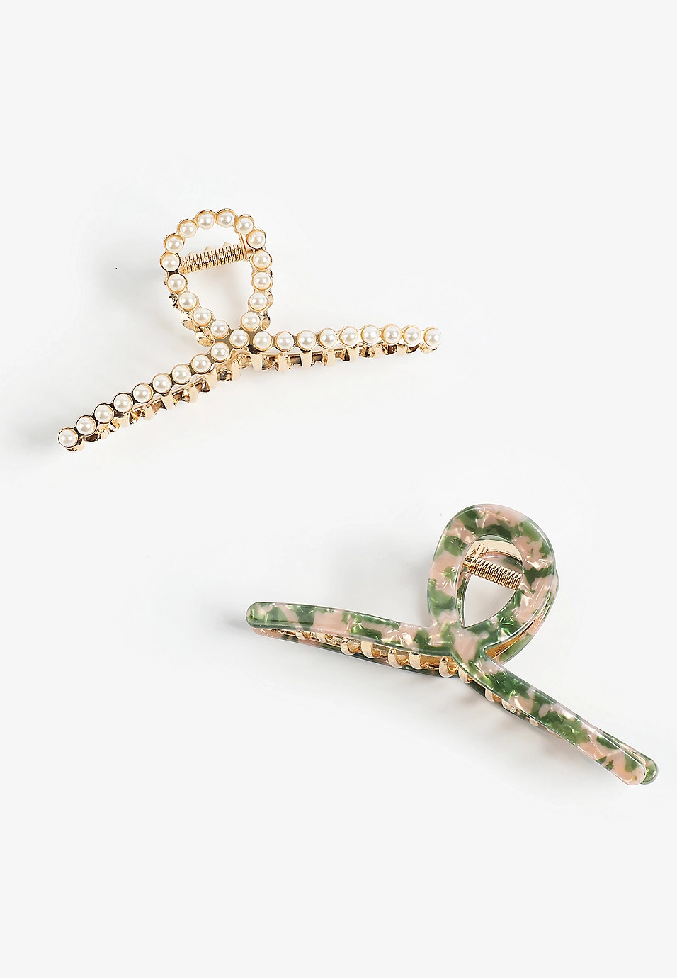 2 Pack Sculpted Bow Claw Hair Clips | Maurices
