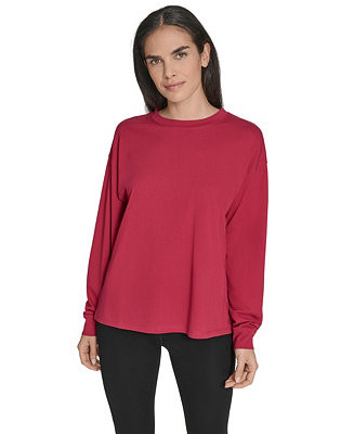 Calvin Klein Performance Women's Long-Sleeve Crew Neck T-Shirt - Macy's | Macy's
