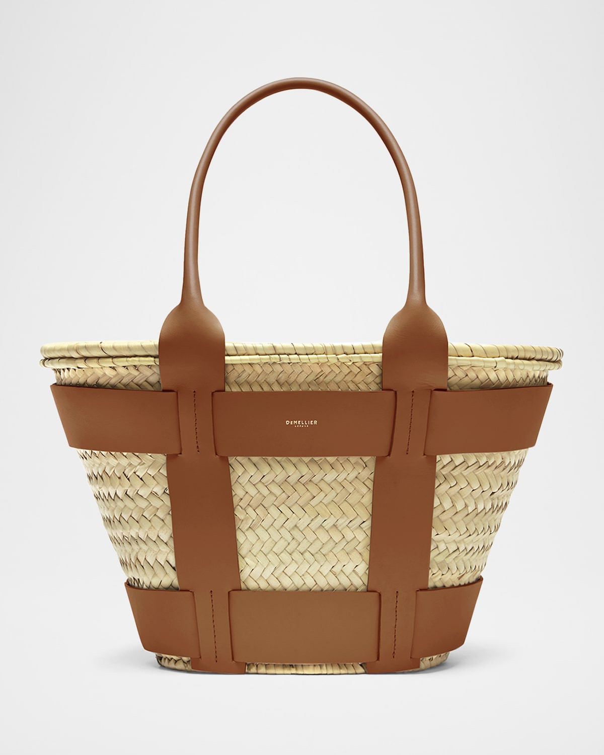 Santorini Caged Raffia Tote Bag | Neiman Marcus
