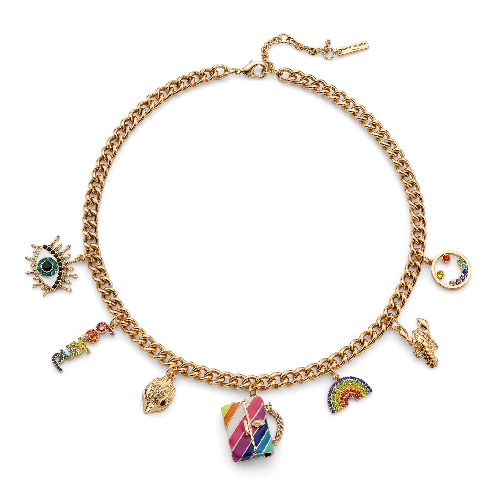 Kurt Geiger Londonmulti charms necklace$178.00 | Kurt Geiger (Global)