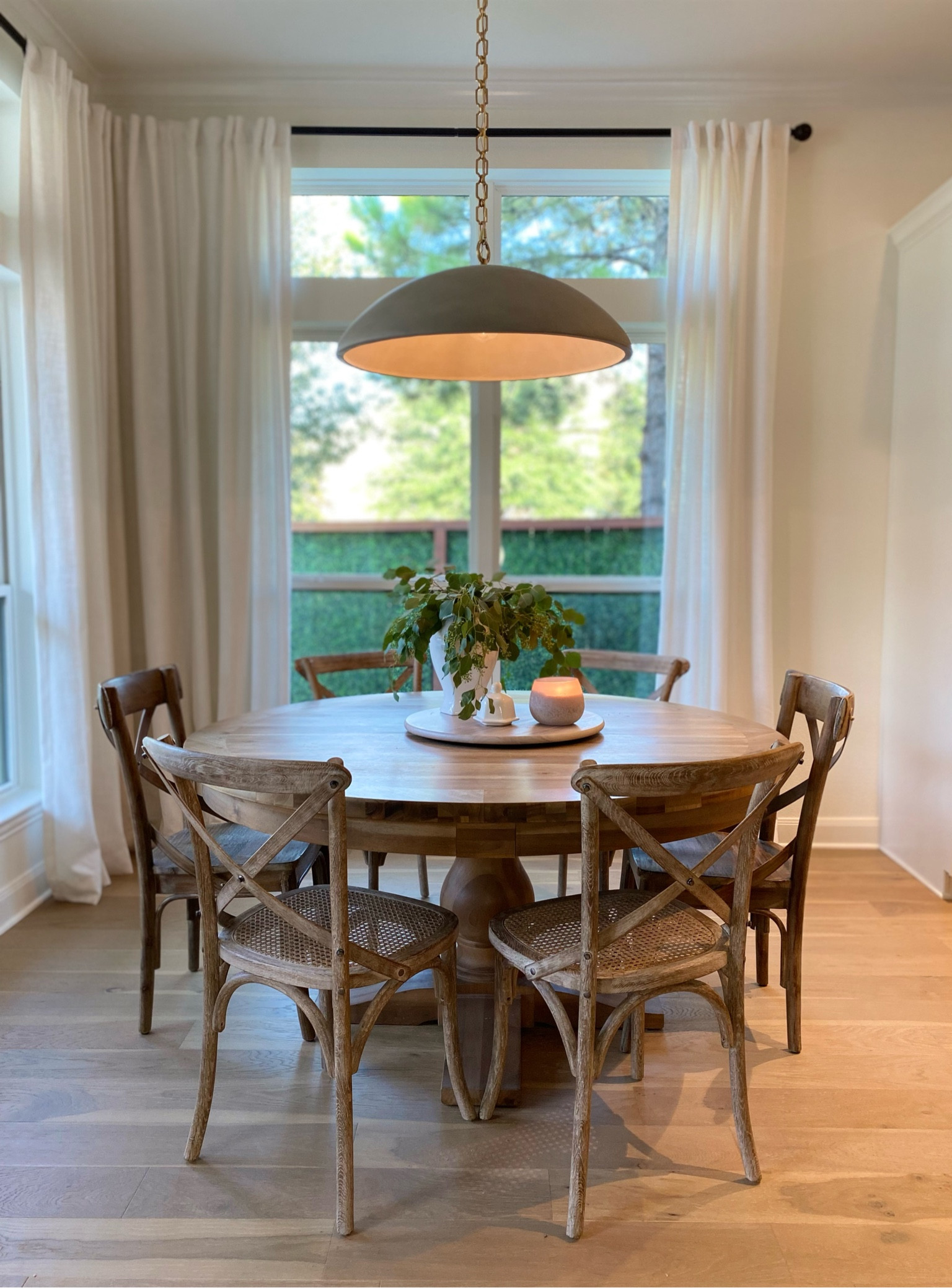 SUNDAY Mornings | Our favorite day of the week for relaxing family time and today is extra special celebrating my Dads 85th birthday & Grandparents Day! 

#breakfast room
#grey pendant light
#lighting
# studio mcgee pendant #breakfast table
#breakfast room remodel
#linen drapes
#curtains

#LTKhome #LTKfamily