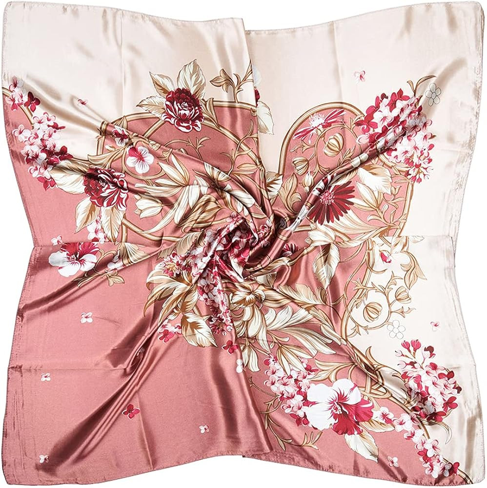 vabovin Women's 35" Satin Square Silk Like Hair Scarves and Wraps Headscarf for Sleeping | Amazon (US)