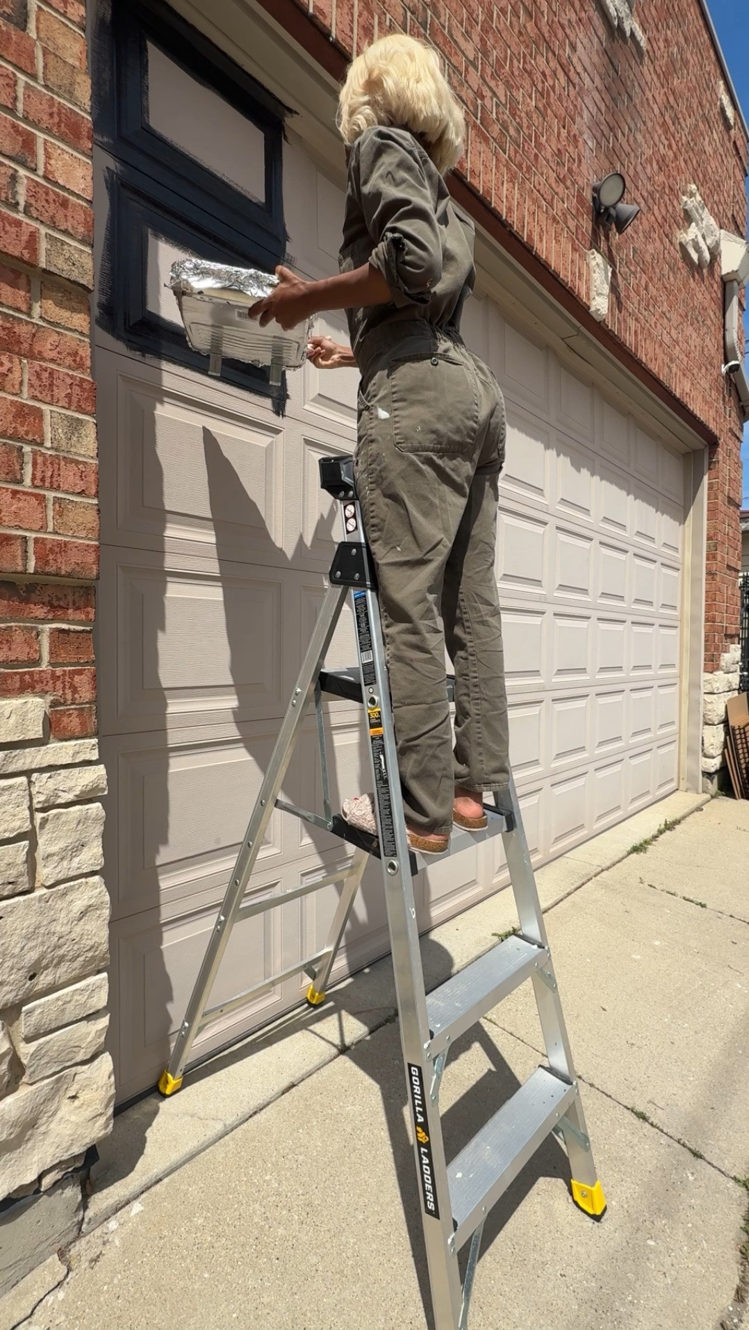 Painted my garage door black with direct to metal paint from Behr

#LTKHome