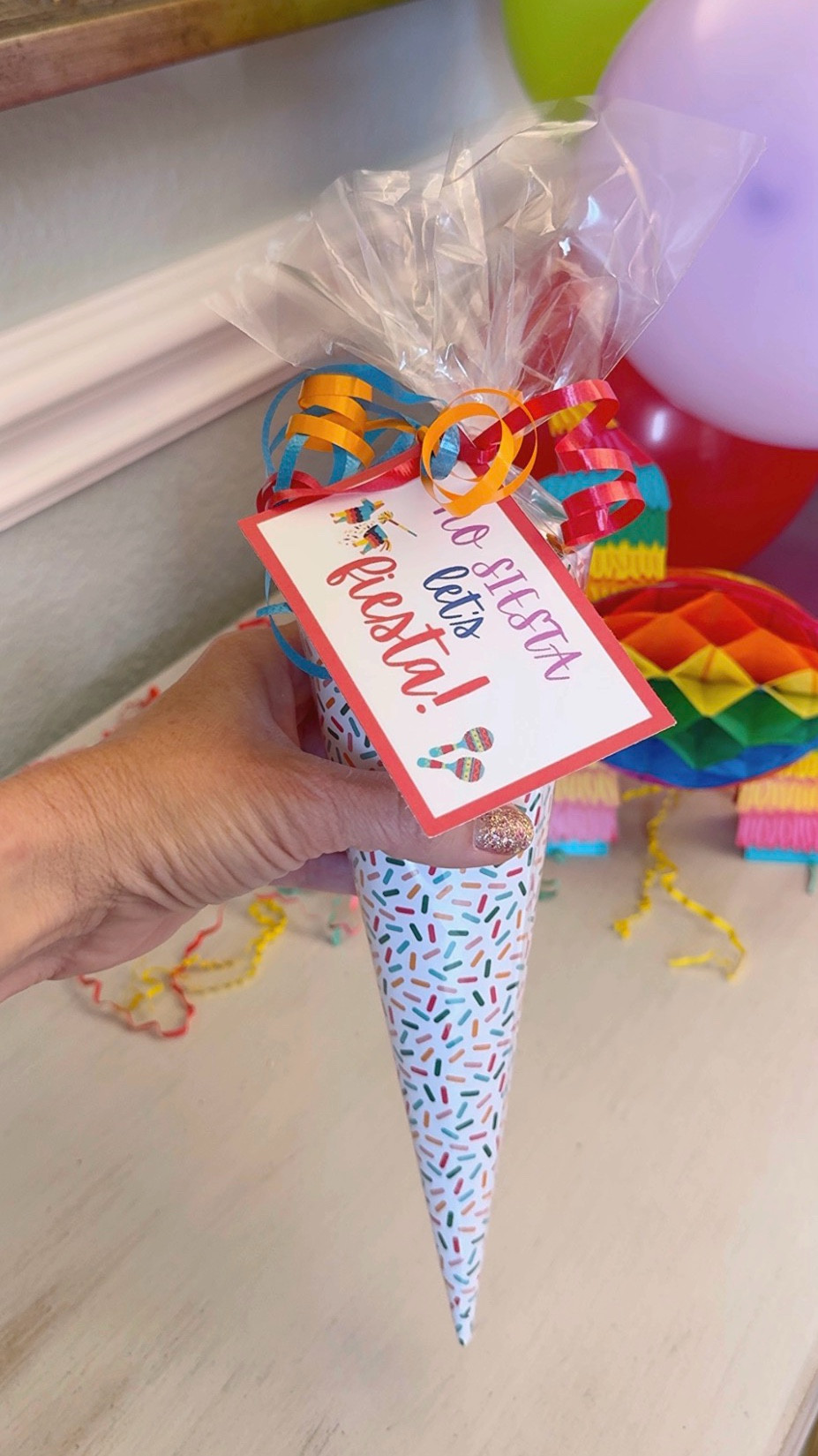 These Cinco de Mayo party cones are the easiest way to make your party feel extra pizzazzy 🌮✨
Just print, roll, and fill with your favorite treats — done in minutes!

Perfect for hosting, party tables, or making a bunch of favors without spending a ton ✨🪅

#LTKParty

#LTKFinds

#LTKGiftIdeas
#PartyFavors
#CincoDeMayoParty
#HostessIdeas
#EasyEntertaining
#DIYPartyIdeas

#LTKHome #LTKSeasonal