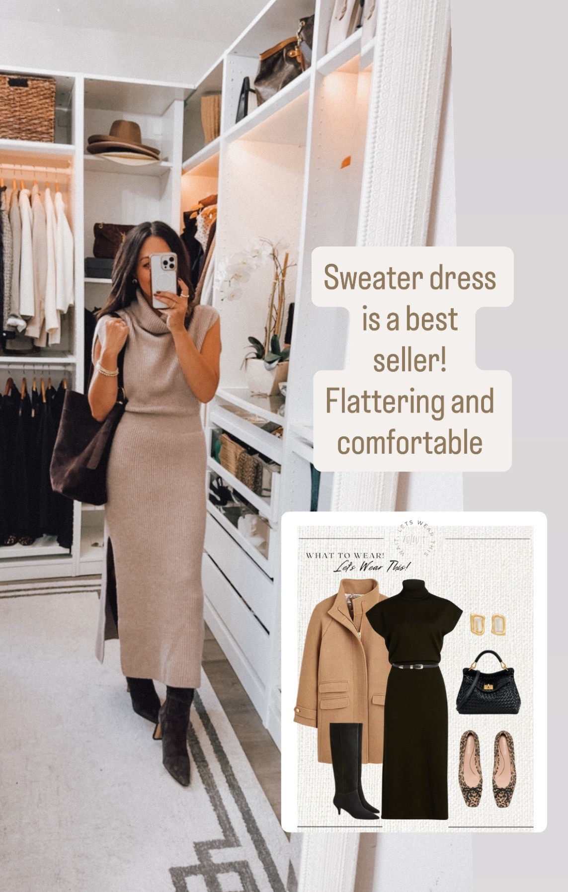 Sweater Dress is amazing- fits TTS wearing a small 
Perfect for Thanksgiving / Friendsgiving 

#LTKStyleTip #LTKOver40