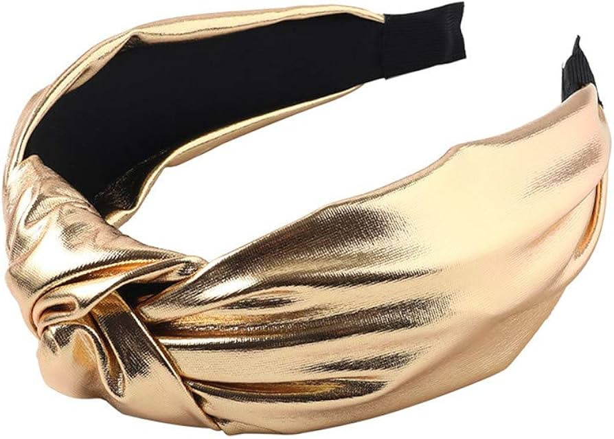 MHDGG Glitter Knotted Headbands for Women,1Pcs Wide Headbands Knot Turban Headband Hair Band for ... | Amazon (US)