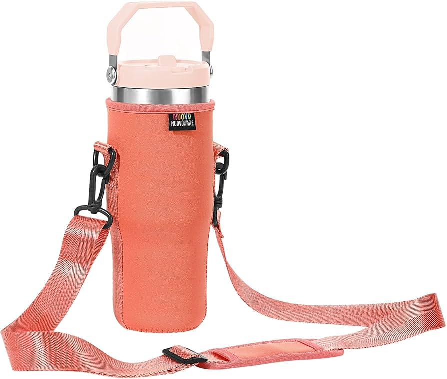 Nuovoware Water Bottle Carrier Bag Fits Stanley Flip Straw Tumbler, 30OZ Bottle Pouch Holder with... | Amazon (US)