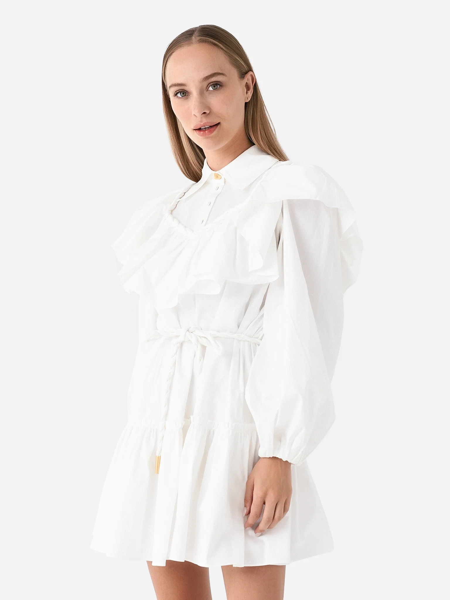 AJE Women's Dahlia Flounce Mini Dress | Saint Bernard