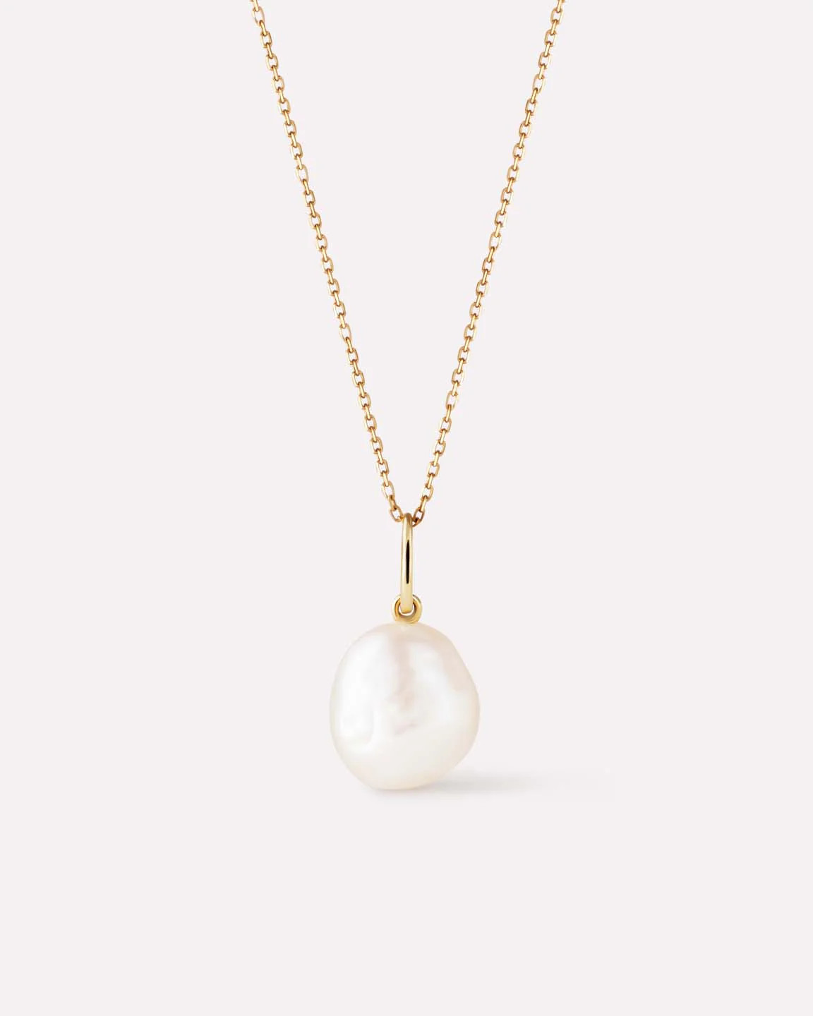 Solid Yellow Gold - Organic Pearl Necklace | Ana Luisa Jewelry | Ana Luisa