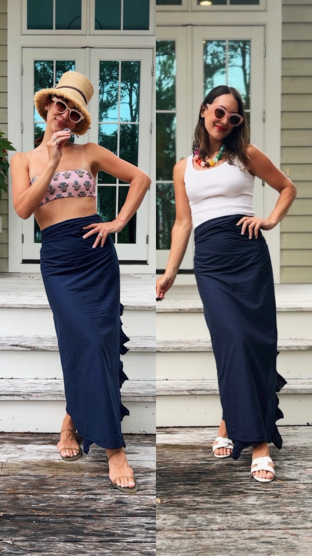 Trying to pack minimally - how I stretch a navy sarong to work multiple ways -

#LTKSwim #LTKTravel