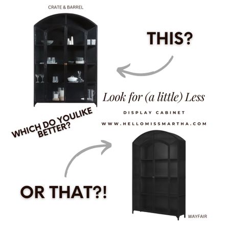 I’ve been eying this cabinet for a while!  And it’s about $500 less at Crate & Barrel right now! 
#lookforless #dupe #cabinet #crateandbarrel #wayfair #thisorthat

#LTKsalealert #LTKhome