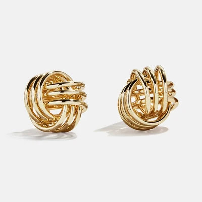 Lennox Gold Knot Earrings - Gold | BaubleBar