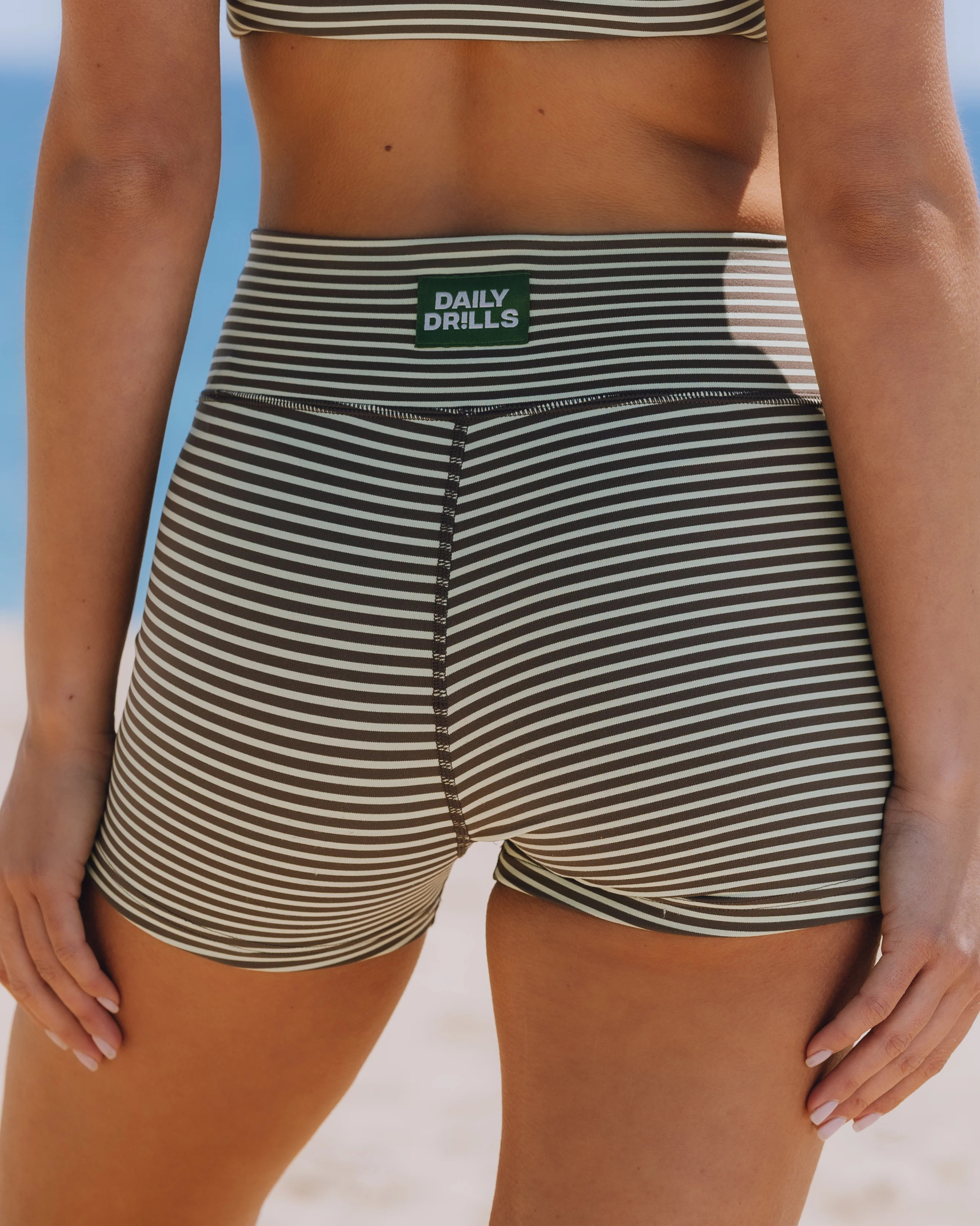 Play! Shortie Shorts - Matcha + Mocha | Daily Drills LLC
