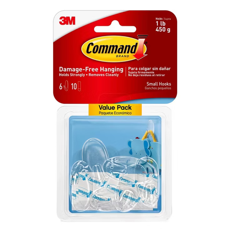 Command Small Sized Decorative Hooks Value Clear | Target